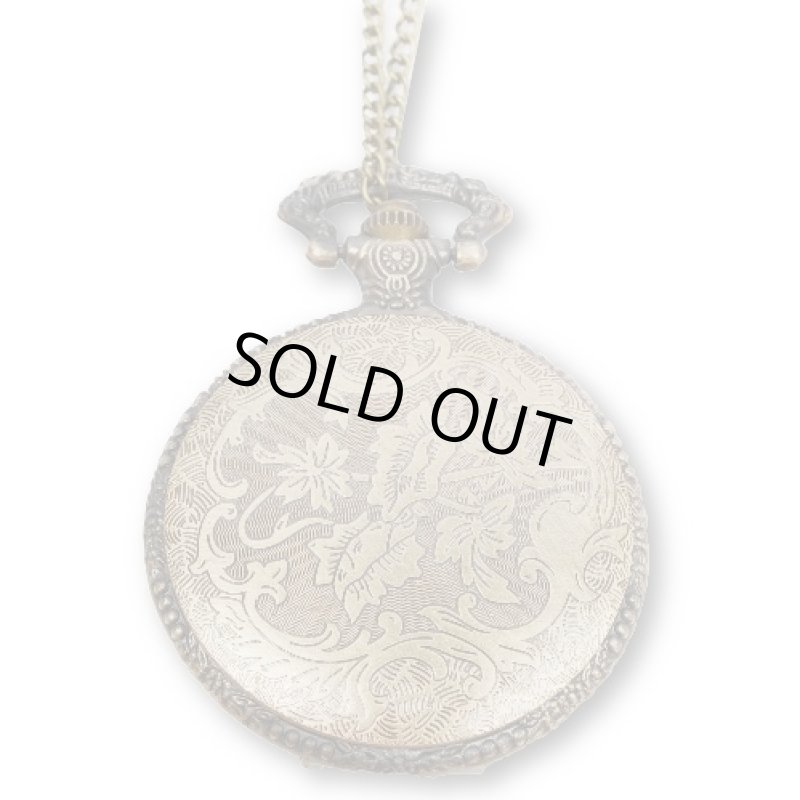 画像3: ふくろうの懐中時計ネックレス(アンティーク/不苦労/チェーン) (3)