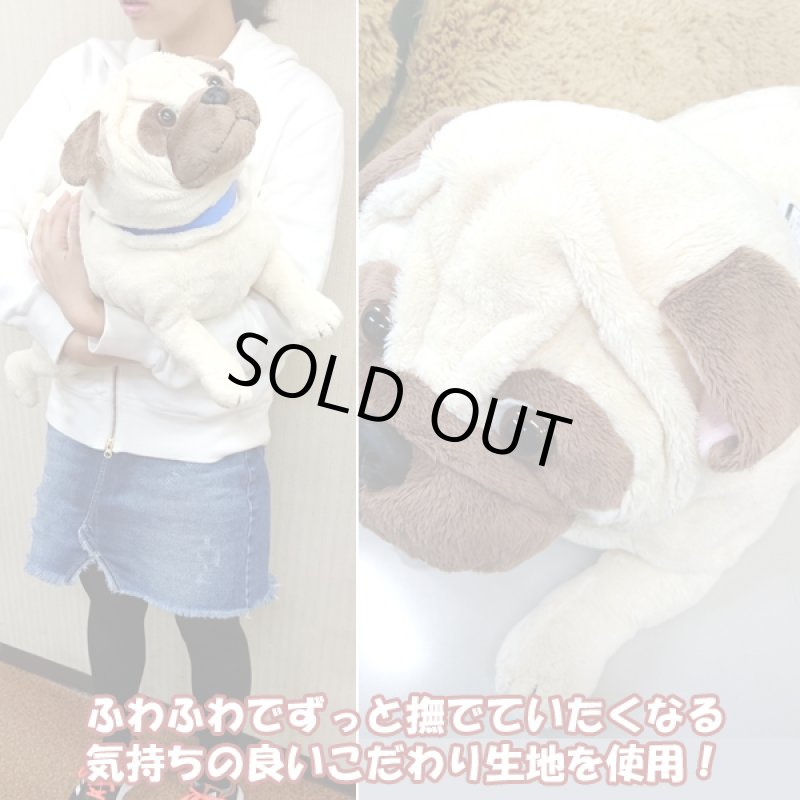 画像3: マイドッグ「パグ」 (まるで本物 ぬいぐるみ リアルサイズ 犬のインテリア 96cm ギフト プレゼント） (3)