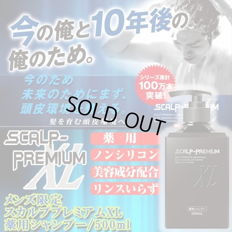 画像1: メンズ限定スカルププレミアムXL薬用シャンプー500ml(医薬部外品,育毛,薄毛・フケに,頭皮のニオイ・かゆみに,毛髪・頭皮を清浄,ふけ・かゆみ) (1)