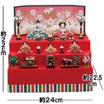 画像2: 送料無料！雛人形・内裏雛新花園新三段飾り小 (2)