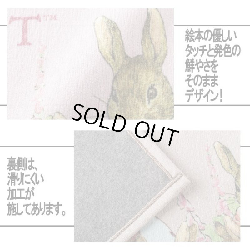 画像2: 公式ライセンス ピーターラビット シェニールキッチンマット120 (2)