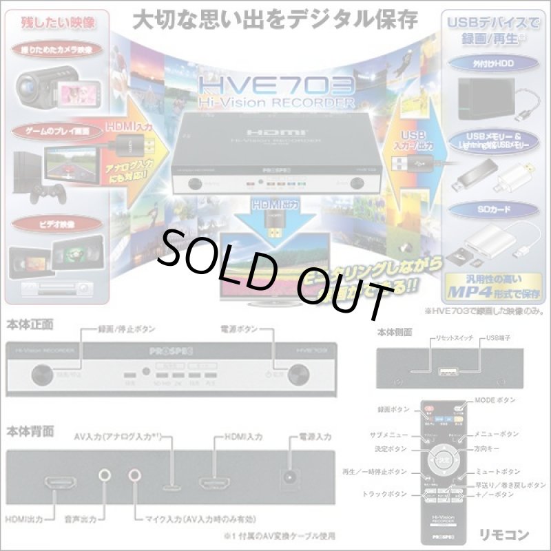 画像7: 送料無料!デジタルハイビジョンレコーダー「HVE703」 (7)