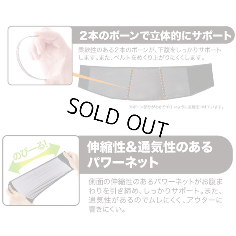 画像3: 薄型パワーネット「メンズベリーシェイプベルト」（ブラック）［3枚］ (3)