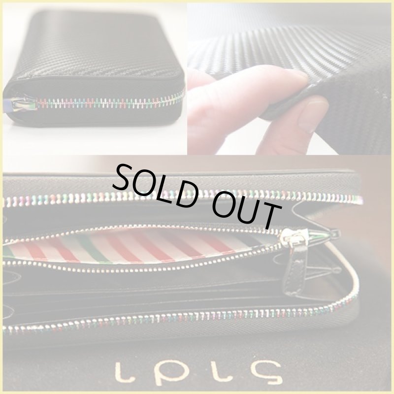 画像4: イーリス(iris)カーボンレザーレインボーラウンドジップウォレット (4)