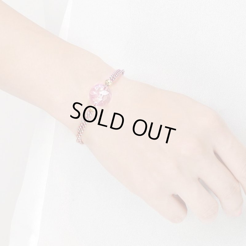 画像2: さくら彫り組紐ブレス (2)