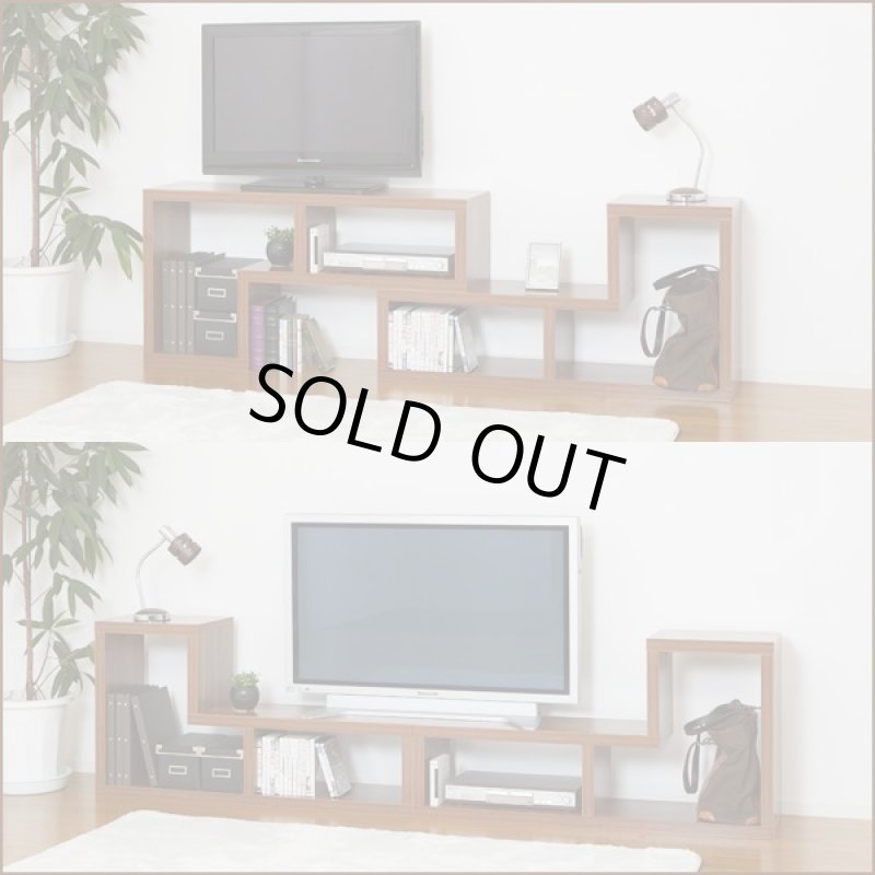 画像2: 送料込!L型コンビネーションラック「ブラウン」(1台) (2)