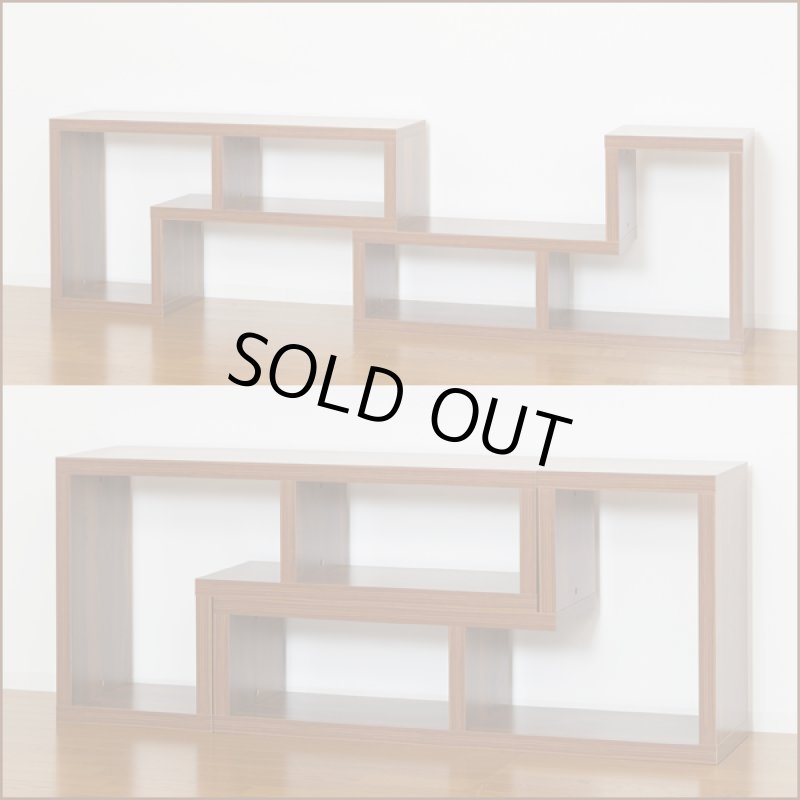 画像4: 送料込!L型コンビネーションラック「ブラウン」(1台) (4)