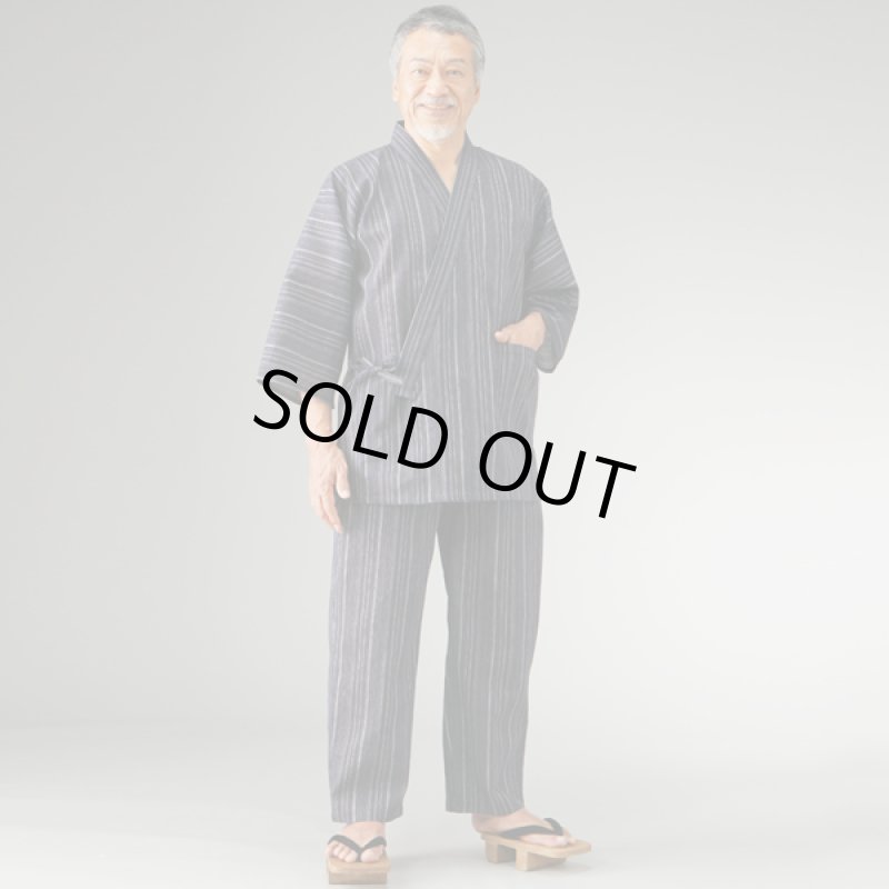 画像2: URBAN EXPRESS（アーバンエクスプレス）綿100％しじら織り作務衣2着組 (2)