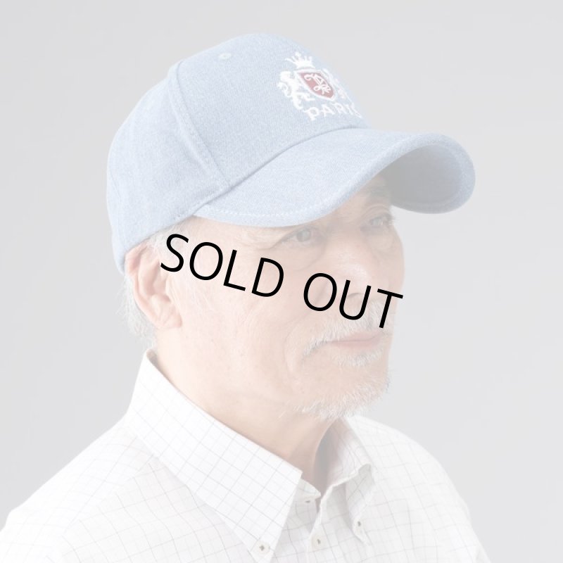 画像2: PARIS(パリス)刺しゅう入りデニムキャップ２色組 (2)