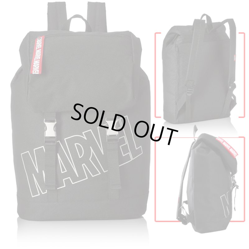 画像2: MARVELシルクプリントフラップリュック「SILVERロゴ」 (2)