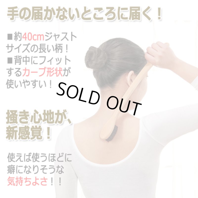 画像2: 天然木ロング孫の手弾力ブラシ (2)