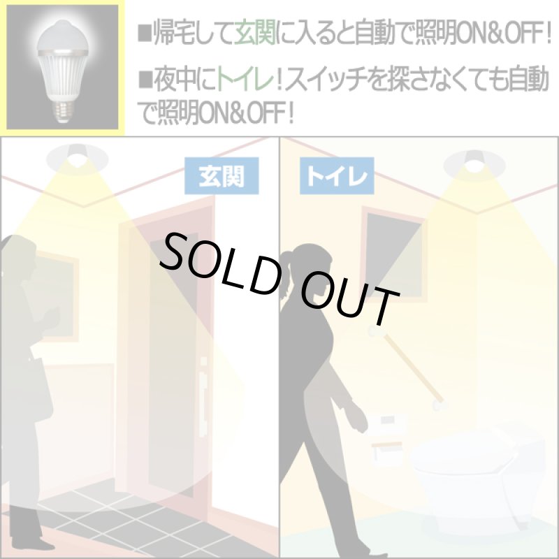 画像3: 人感センサー搭載節約LED電球 (3)