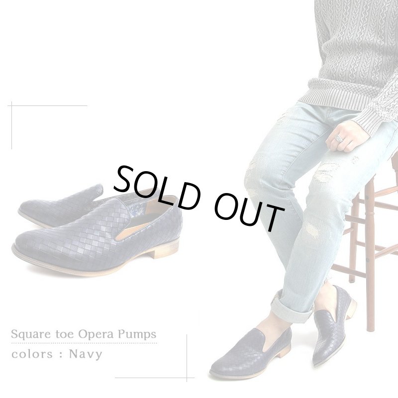 画像5: glabellaメンズスクエアトゥーオペラパンプス「GLBT-048」  (5)