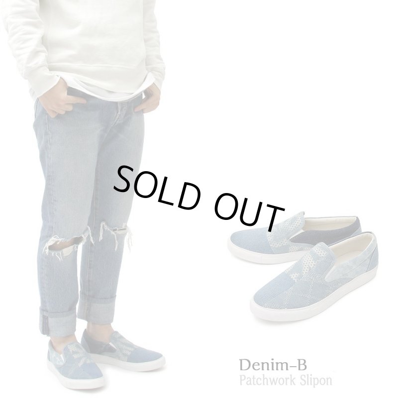 画像6: glabellaパッチワークデニムスリッポン「GLBT-140」  (6)