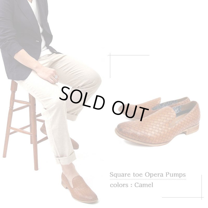 画像4: glabellaメンズスクエアトゥーオペラパンプス「GLBT-048」  (4)