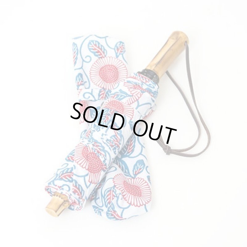 画像4: 和モダン「紅型花柄三つ折傘」 (4)