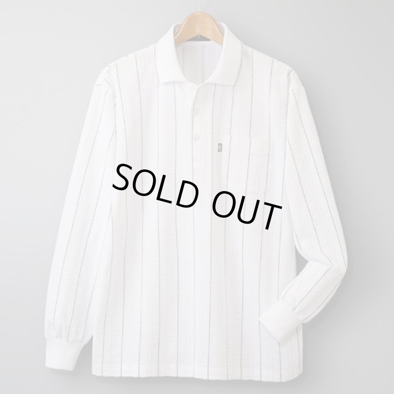 画像5: Pierucci（ピエルッチ）ストライプ柄サッカー長袖ポロシャツ2色組 (5)