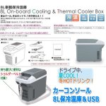 画像5: カーコンソール8L保冷温庫＆USB (5)