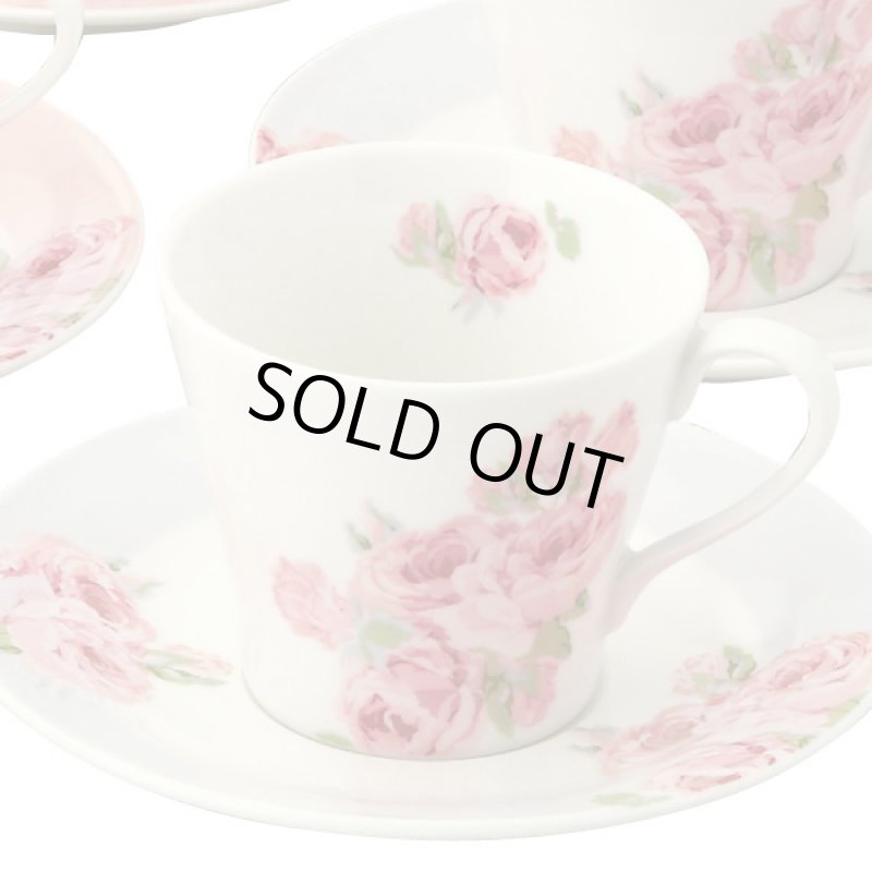 画像2: LAURA ASHLEYローラアシュレイ「クチュールローズ・５客コーヒーセット」 (2)