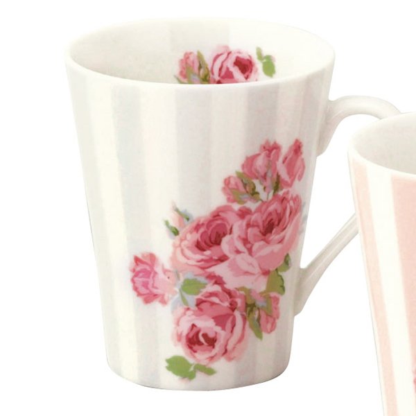 LAURA ASHLEYローラアシュレイ「クチュールローズ・タオル付ペアマグ
