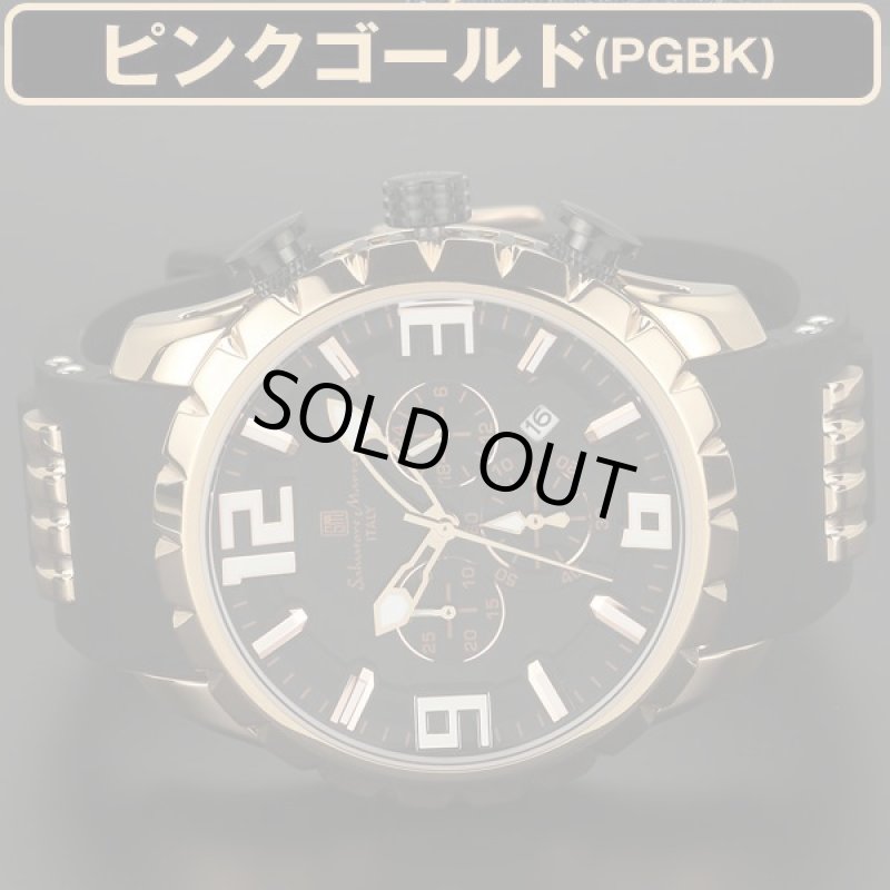 画像4: ラバーベルト&3DインデックスSalavatore Marraサルバトーレマーラクロノグラフウォッチ「SM15107」 (4)