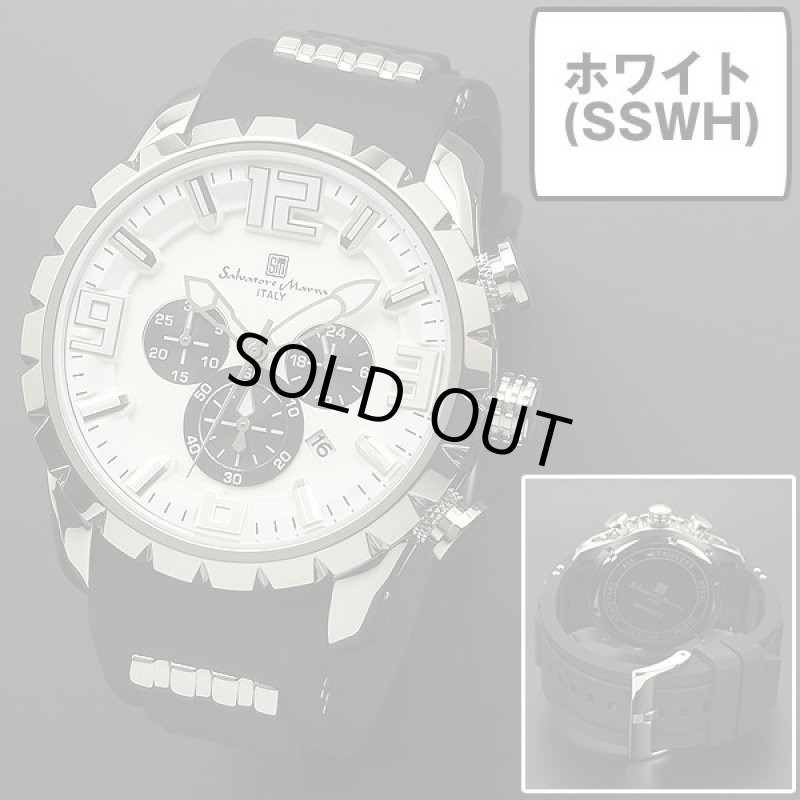画像7: ラバーベルト&3DインデックスSalavatore Marraサルバトーレマーラクロノグラフウォッチ「SM15107」 (7)