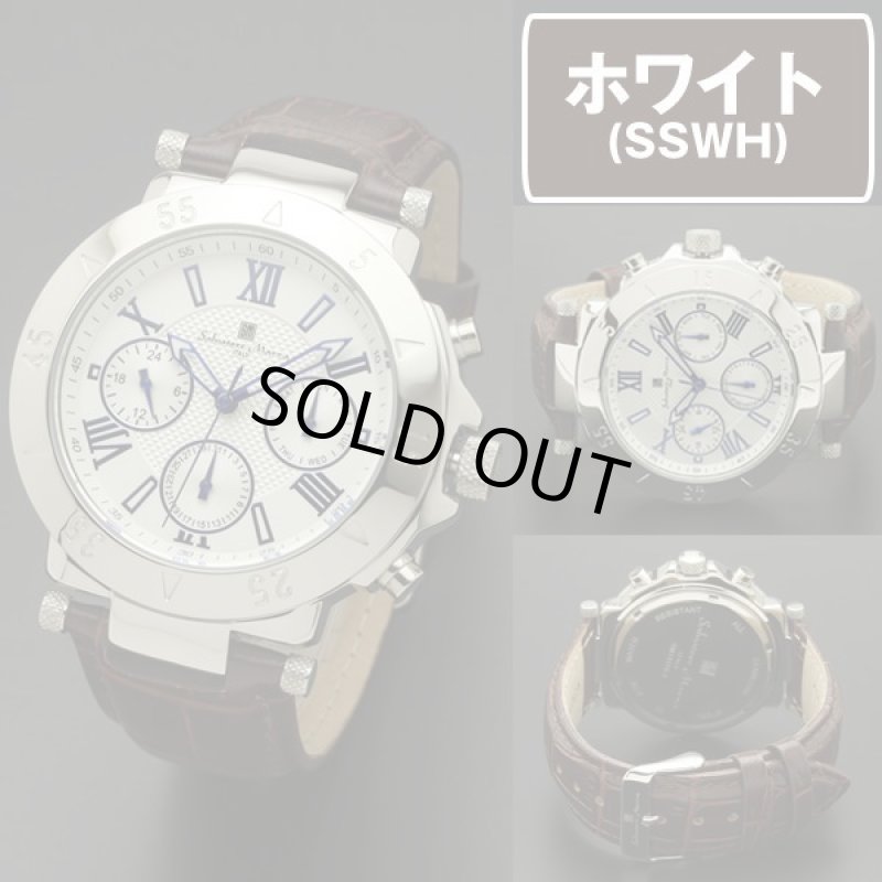 画像9: 本革ベルト＆マルチファンクションSalavatore Marraサルバトーレマーラウォッチ「SM14118S」 (9)
