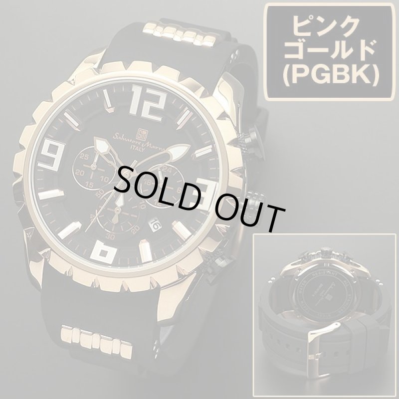 画像5: ラバーベルト&3DインデックスSalavatore Marraサルバトーレマーラクロノグラフウォッチ「SM15107」 (5)