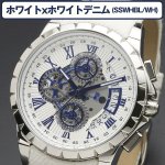 画像10: デニムベルト＆歯車デザインSalavatore Marraサルバトーレマーラクロノグラフウォッチ「SM13119D」 (10)