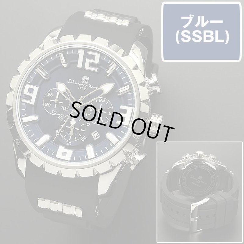 画像11: ラバーベルト&3DインデックスSalavatore Marraサルバトーレマーラクロノグラフウォッチ「SM15107」 (11)
