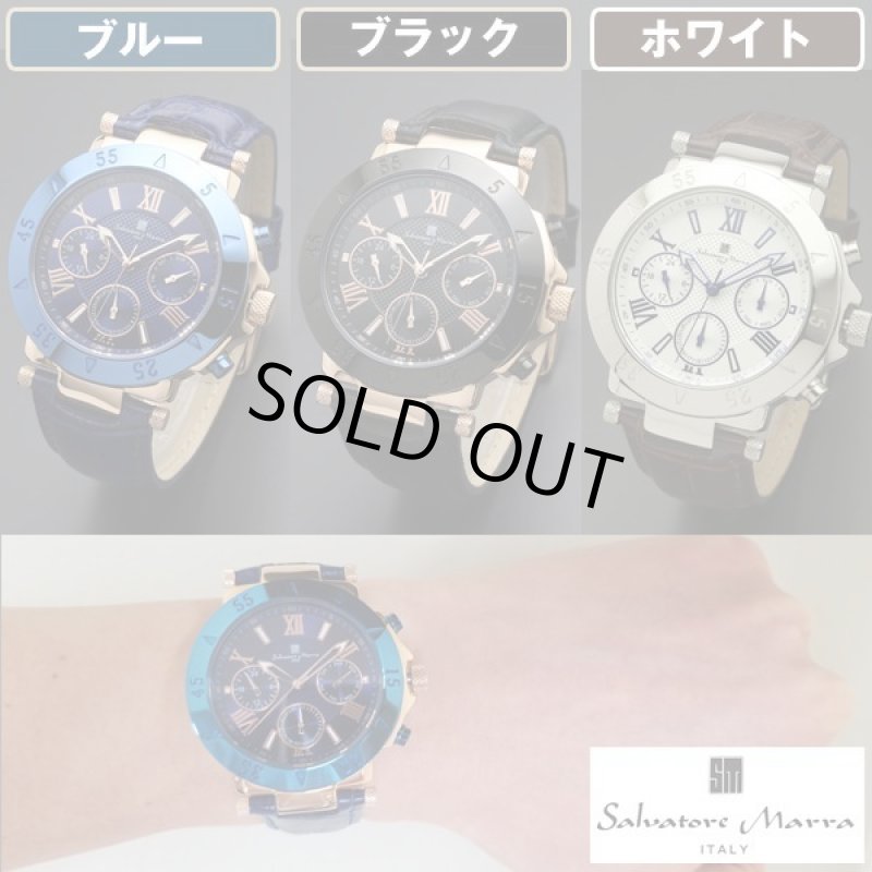 画像3: 本革ベルト＆マルチファンクションSalavatore Marraサルバトーレマーラウォッチ「SM14118S」 (3)