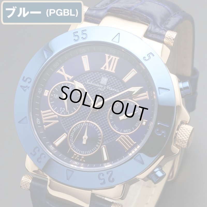 画像4: 本革ベルト＆マルチファンクションSalavatore Marraサルバトーレマーラウォッチ「SM14118S」 (4)