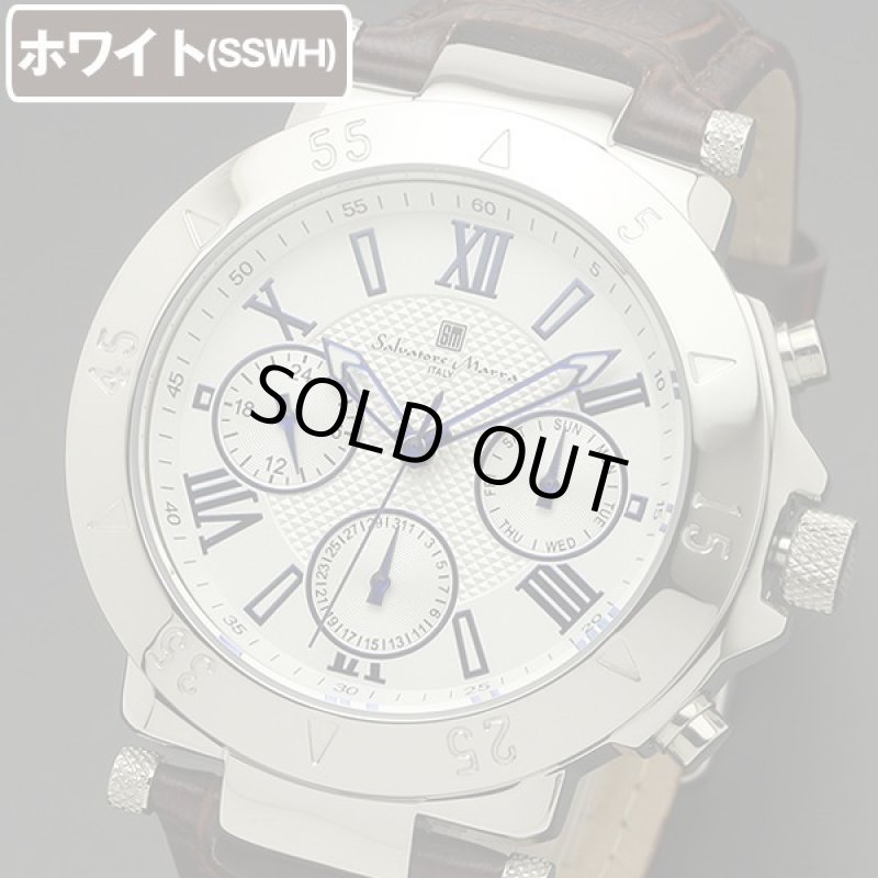 画像8: 本革ベルト＆マルチファンクションSalavatore Marraサルバトーレマーラウォッチ「SM14118S」 (8)