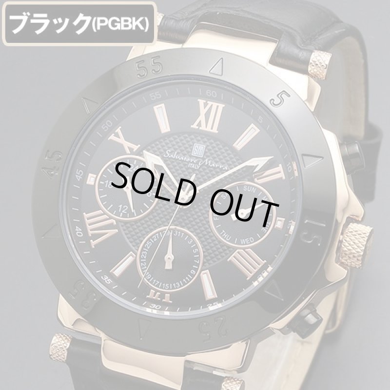 画像6: 本革ベルト＆マルチファンクションSalavatore Marraサルバトーレマーラウォッチ「SM14118S」 (6)