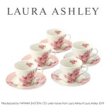 画像1: LAURA ASHLEYローラアシュレイ「クチュールローズ・５客コーヒーセット」 (1)