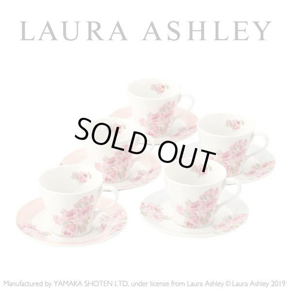 LAURA ASHLEYローラアシュレイ「クチュールローズ・5客コーヒー