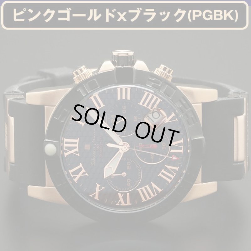 画像4: ラバーベルト&10気圧防水Salavatore Marraサルバトーレマーラクロノグラフウォッチ「SM18118」 (4)