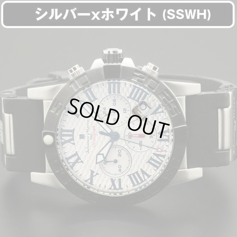 画像8: ラバーベルト&10気圧防水Salavatore Marraサルバトーレマーラクロノグラフウォッチ「SM18118」 (8)