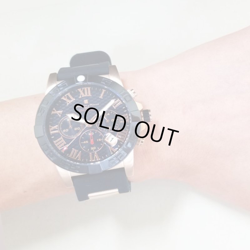 画像2: ラバーベルト&10気圧防水Salavatore Marraサルバトーレマーラクロノグラフウォッチ「SM18118」 (2)