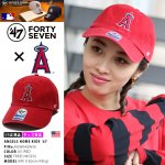 画像9: ロサンゼルス エンゼルス ボールキャプ／キッズレッド（47BRAND） (9)