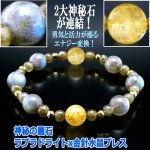 画像4: 神秘の麗石ラブラドライトx金針水晶ブレス (4)