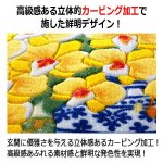 画像3: 幸運の黄色い胡蝶蘭カービング加工八角玄関マット (3)