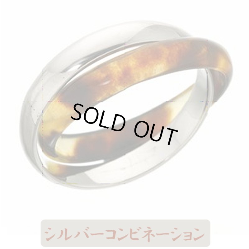 画像3: 江戸べっ甲「伊勢屋」六代目森田孝雄作「匠の本べっ甲・スターリングSILVER２連リング」 (3)