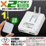 画像1: PSE認証2ポートUSB-AC変換アダプタ (1)