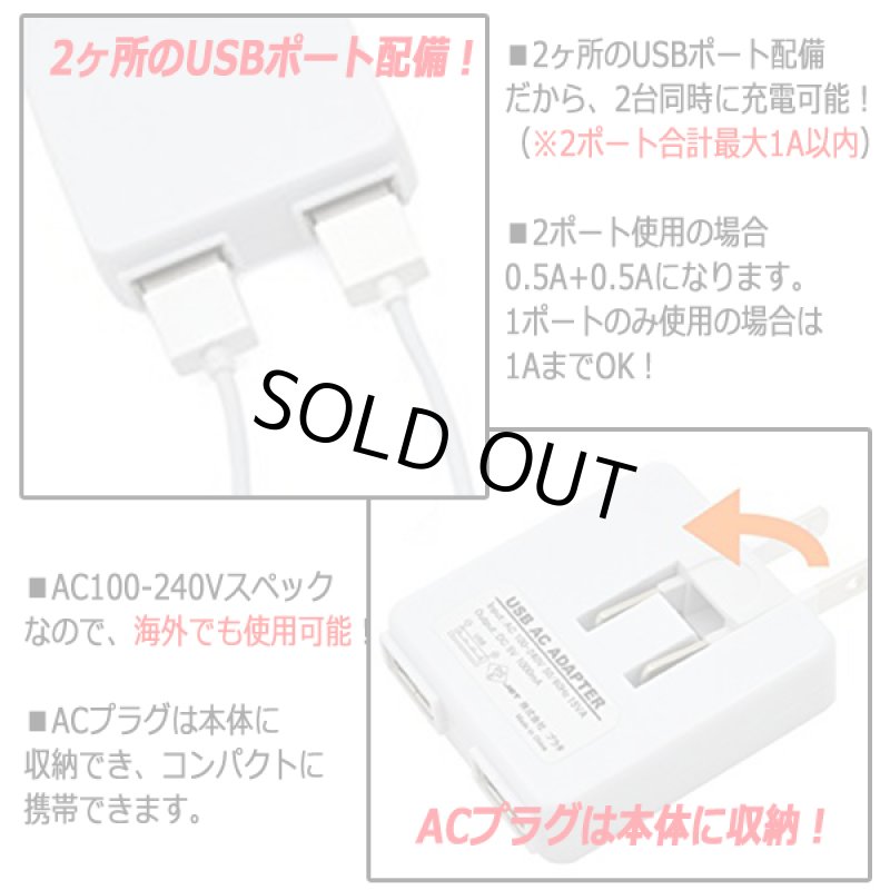 画像2: PSE認証2ポートUSB-AC変換アダプタ (2)
