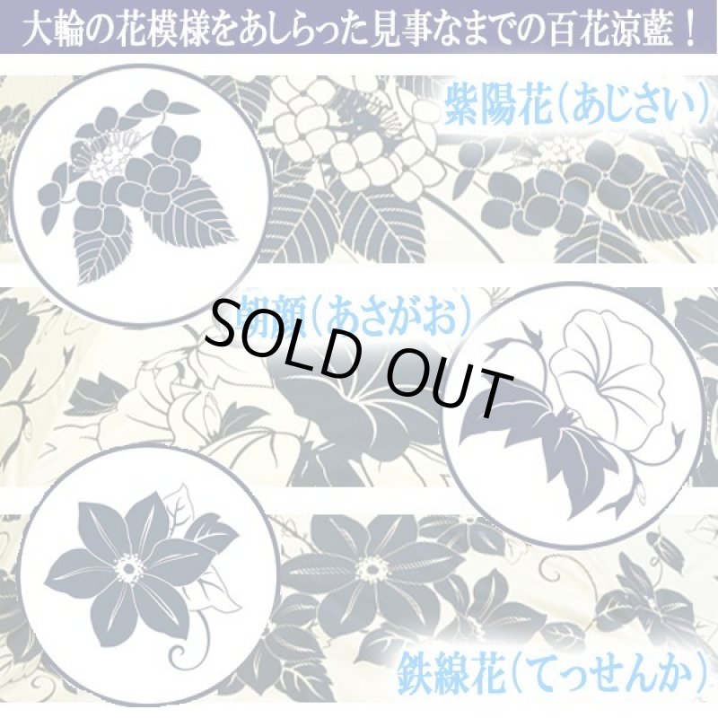 画像2: 晴雨兼用傘「UV百花涼藍」 (2)