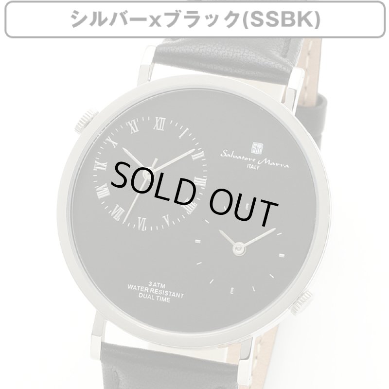 画像10: デュアルタイム＆レザーベルトSalavatore Marraサルバトーレマーラメンズクォーツウォッチ「SM19103」 (10)