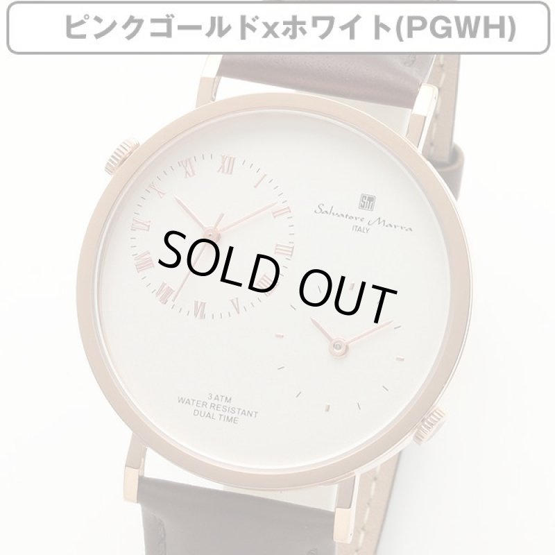 画像6: デュアルタイム＆レザーベルトSalavatore Marraサルバトーレマーラメンズクォーツウォッチ「SM19103」 (6)