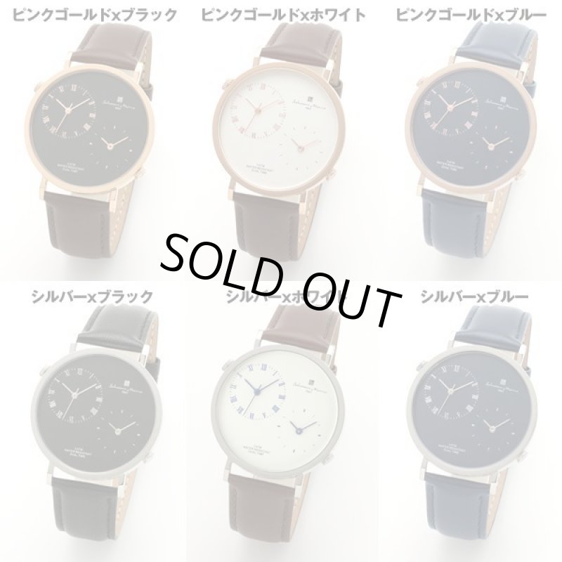 画像3: デュアルタイム＆レザーベルトSalavatore Marraサルバトーレマーラメンズクォーツウォッチ「SM19103」 (3)