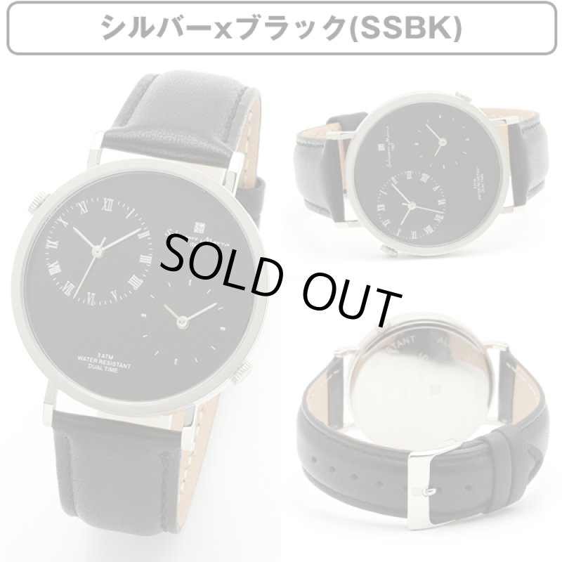 画像11: デュアルタイム＆レザーベルトSalavatore Marraサルバトーレマーラメンズクォーツウォッチ「SM19103」 (11)